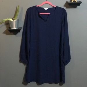 Womens Blue Mid Length Dress